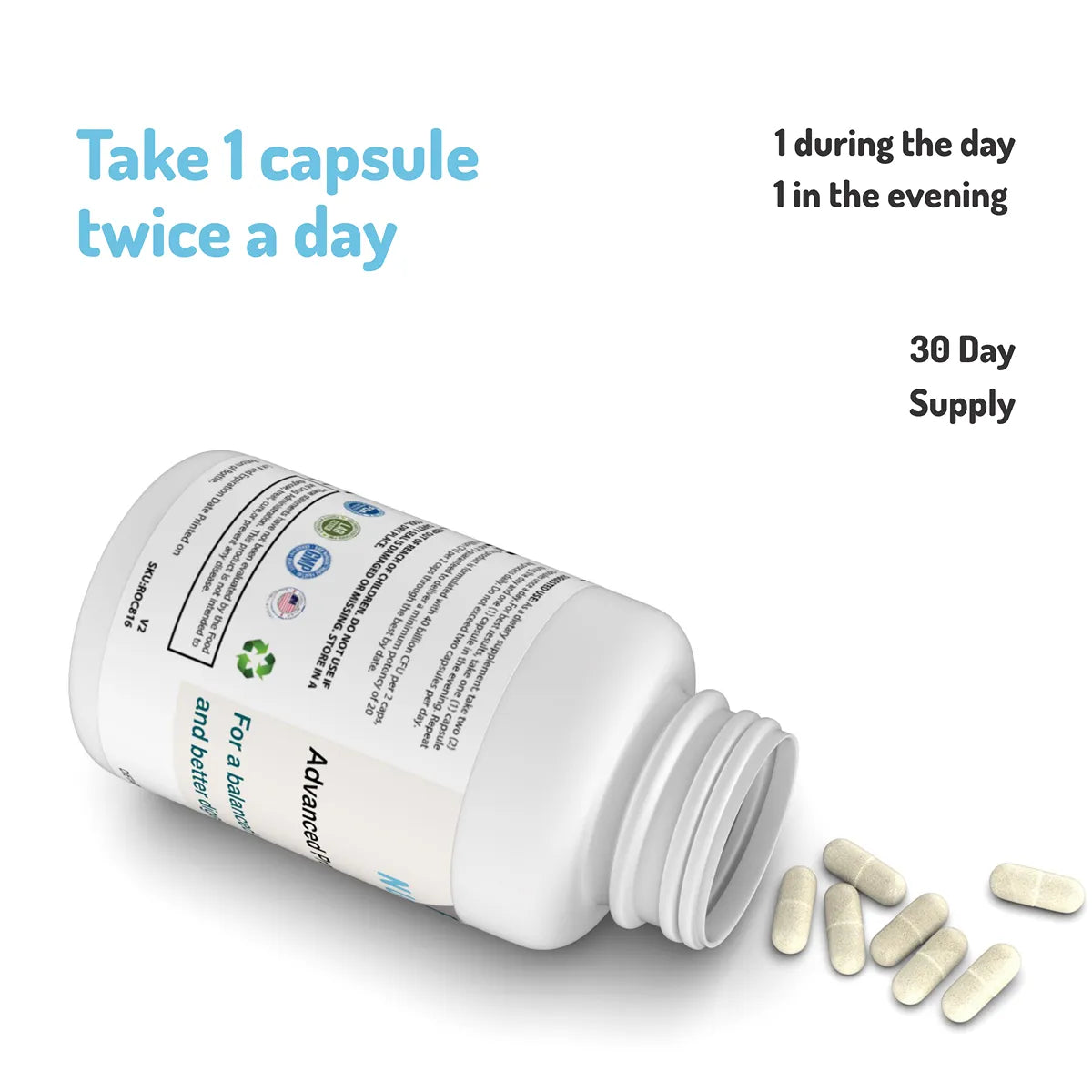 Premium Formula Probiotics Supplement (60 Capsules)