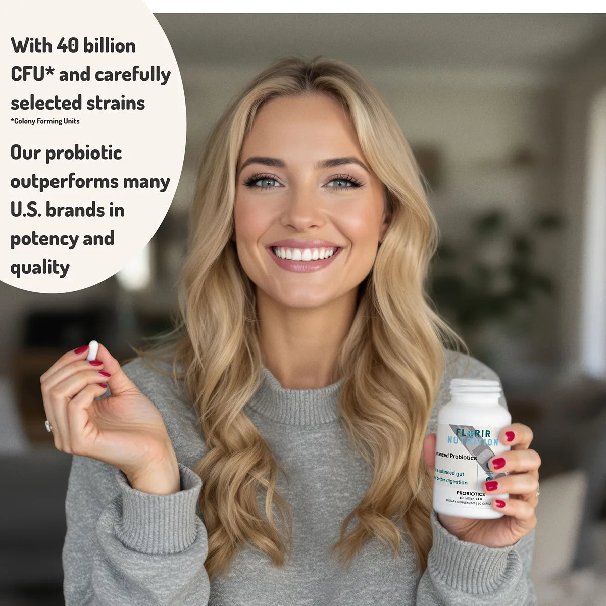 Premium Formula Probiotics Supplement (60 Capsules)