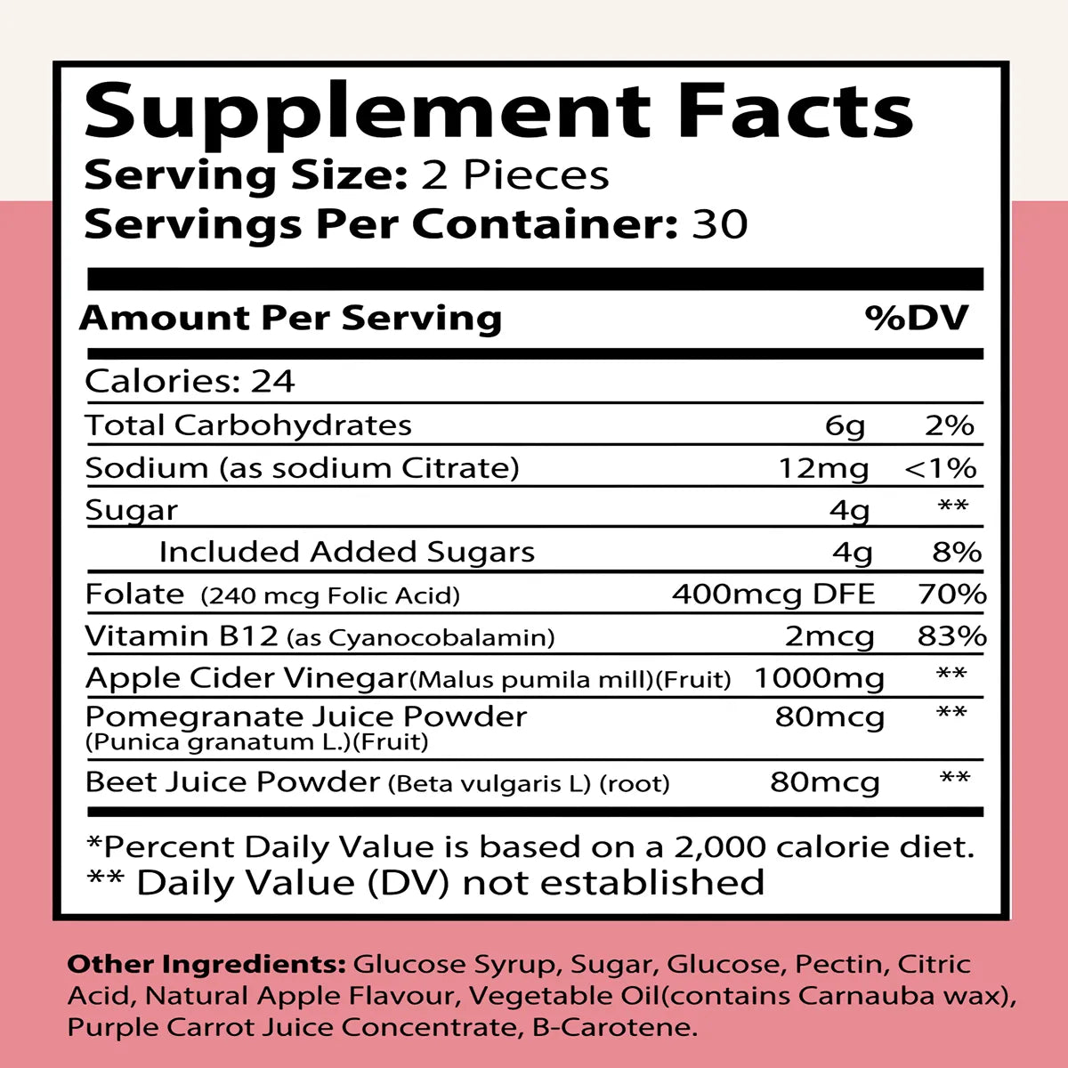 Premium Apple Cider Vinegar Gummies (60 Gummies)