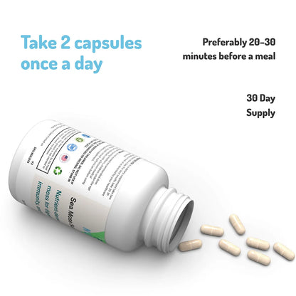 Premium Organic Sea Moss Supplement. (60 Capsules)